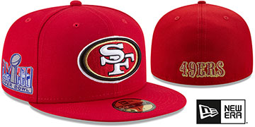 49ers 'SUPER BOWL LVIII' Red Fitted Hat by New Era