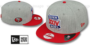 49ers 'SUPER BOWL XXIV SNAPBACK' Grey-Red Hat by New Era