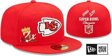 Chiefs 'CROWN CHAMPS' Red Fitted Hat by New Era