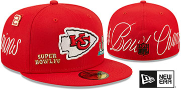 Chiefs 'HISTORIC CHAMPIONS' Red Fitted Hat by New Era