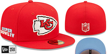 Chiefs SB IV 'POP-SWEAT' Red-Sky Fitted Hat by New Era
