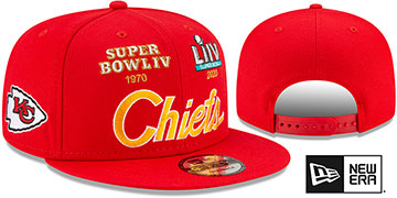 Chiefs 'SUPER BOWL PATCHES SCRIPT SNAPBACK' Red Hat by New Era