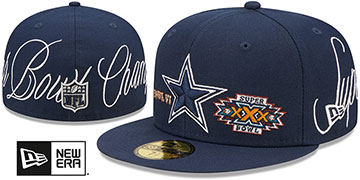 Cowboys 'HISTORIC CHAMPIONS' Navy Fitted Hat by New Era