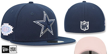 Cowboys SB XXX 'POP-SWEAT' Navy-Pink Fitted Hat by New Era