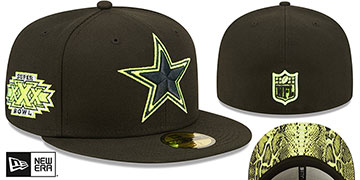 Cowboys 'SB XXX SUMMER POP SIDE-PATCH' Black Fitted Hat by New Era