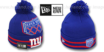 NY Giants 'SUPER BOWL XXV' Royal Knit Beanie Hat by New Era