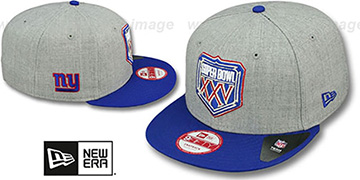 NY Giants 'SUPER BOWL XXV SNAPBACK' Grey-Royal Hat by New Era