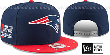 Patriots 'NFL STAR-TRIM SNAPBACK' Navy-Red Hat by New Era
