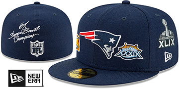 Patriots 'SUPER BOWL CHAMPS ELEMENTS' Navy Fitted Hat by New Era