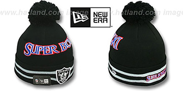 Raiders 'SUPER BOWL XI' Black Knit Beanie Hat by New Era