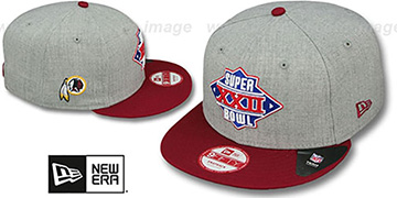 Redskins 'SUPER BOWL XXII SNAPBACK' Grey-Burgundy Hat by New Era