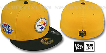 Steelers 'SUPER BOWL XL' Gold-Black Fitted Hat by New Era