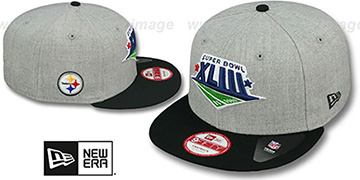 Steelers 'SUPER BOWL XLIII SNAPBACK' Grey-Black Hat by New Era