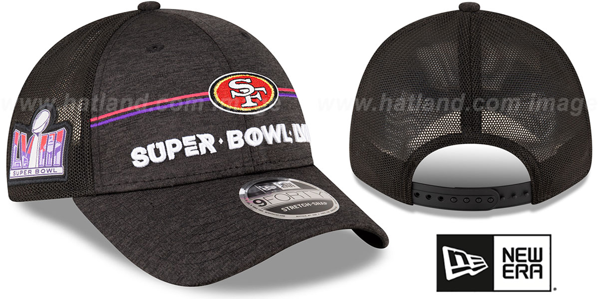 49ers 'SUPER BOWL LVIII 9FORTY TRUCKER' Adjustable Hat Hat by New Era