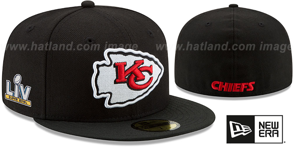 Chiefs 'SUPER BOWL LV TEAM-BASIC' Black Fitted Hat by New Era