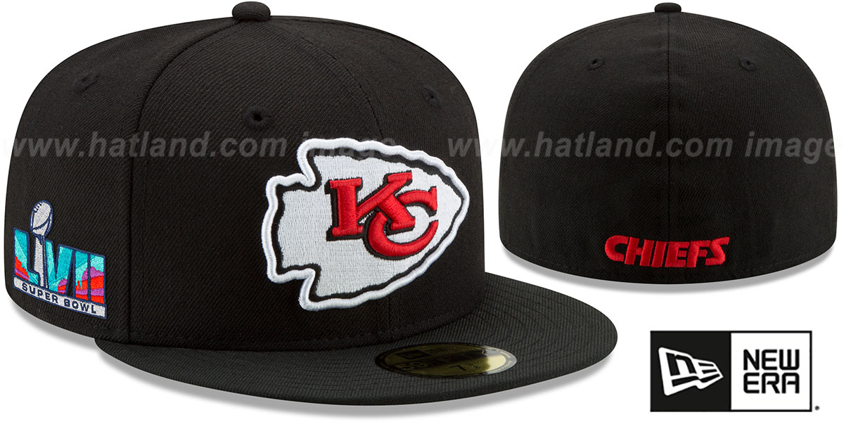 Chiefs 'SUPER BOWL LVII' Black Fitted Hat by New Era