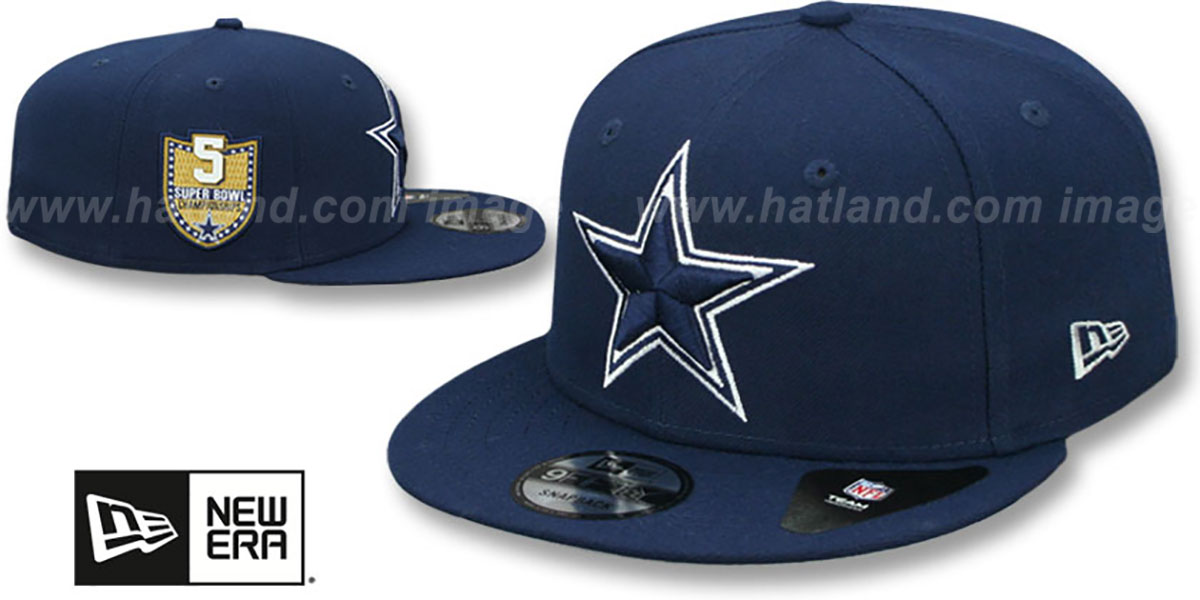 Cowboys 'GOLDEN-HIT SNAPBACK' Navy Hat by New Era