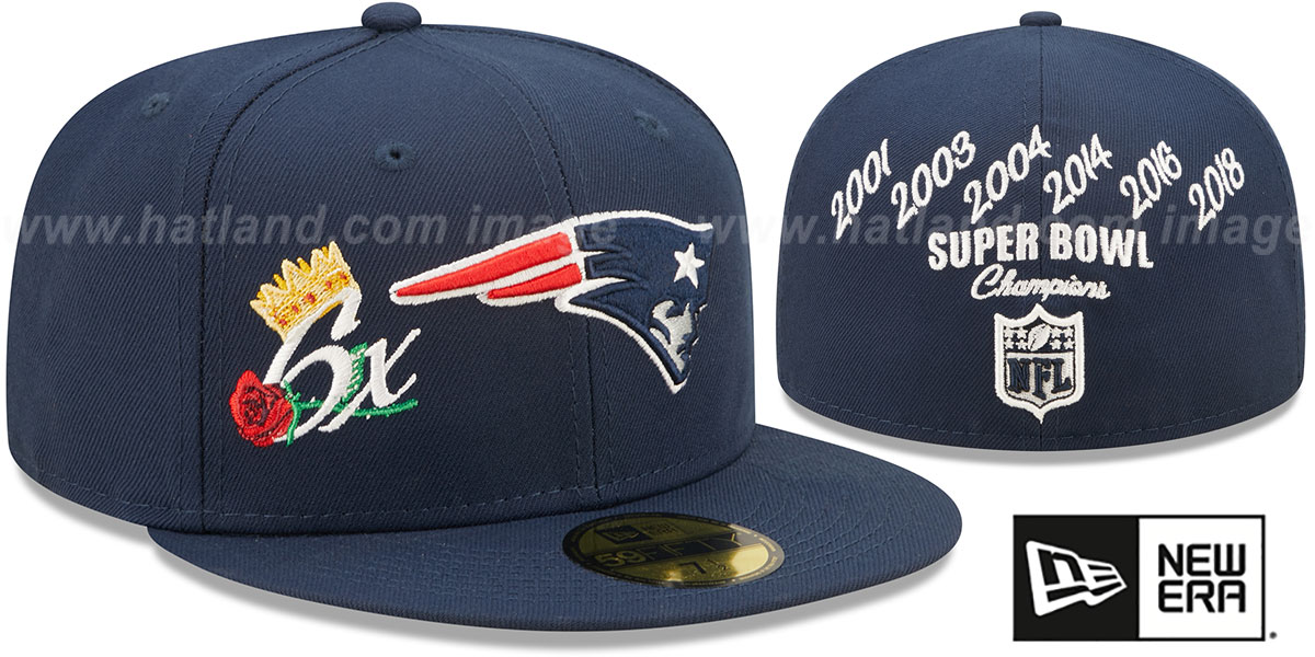 Patriots 'CROWN CHAMPS' Navy Fitted Hat by New Era