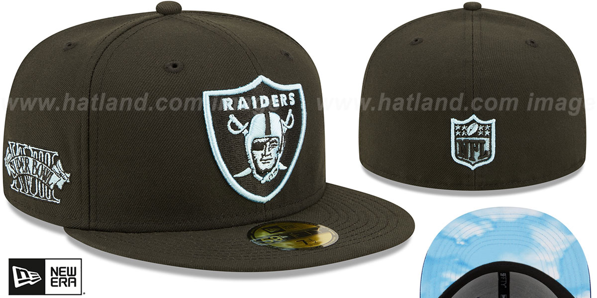 Raiders SB XVII 'CLOUD-UNDER' Black Fitted Hat by New Era