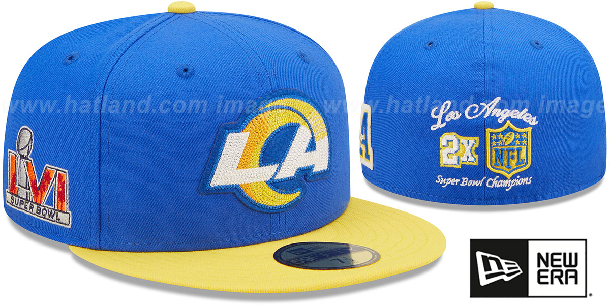 Rams 'LETTERMAN SIDE-PATCH' Fitted Hat by New Era