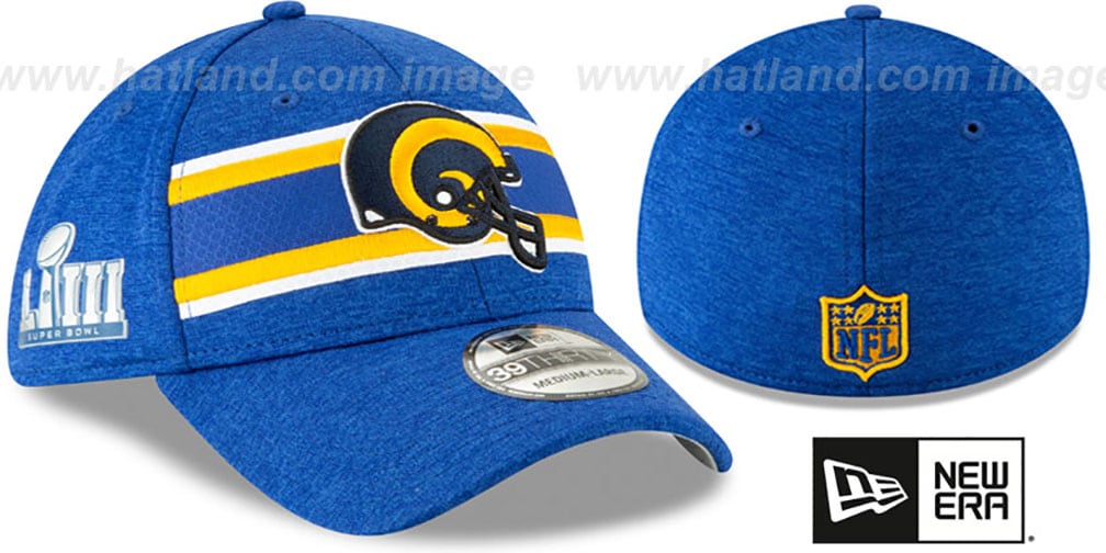 Rams 'NFL SUPER BOWL LIII ONFIELD FLEX' Royal Hat by New Era