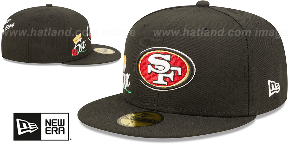 49ers 'CROWN CHAMPS' Black Fitted Hat by New Era