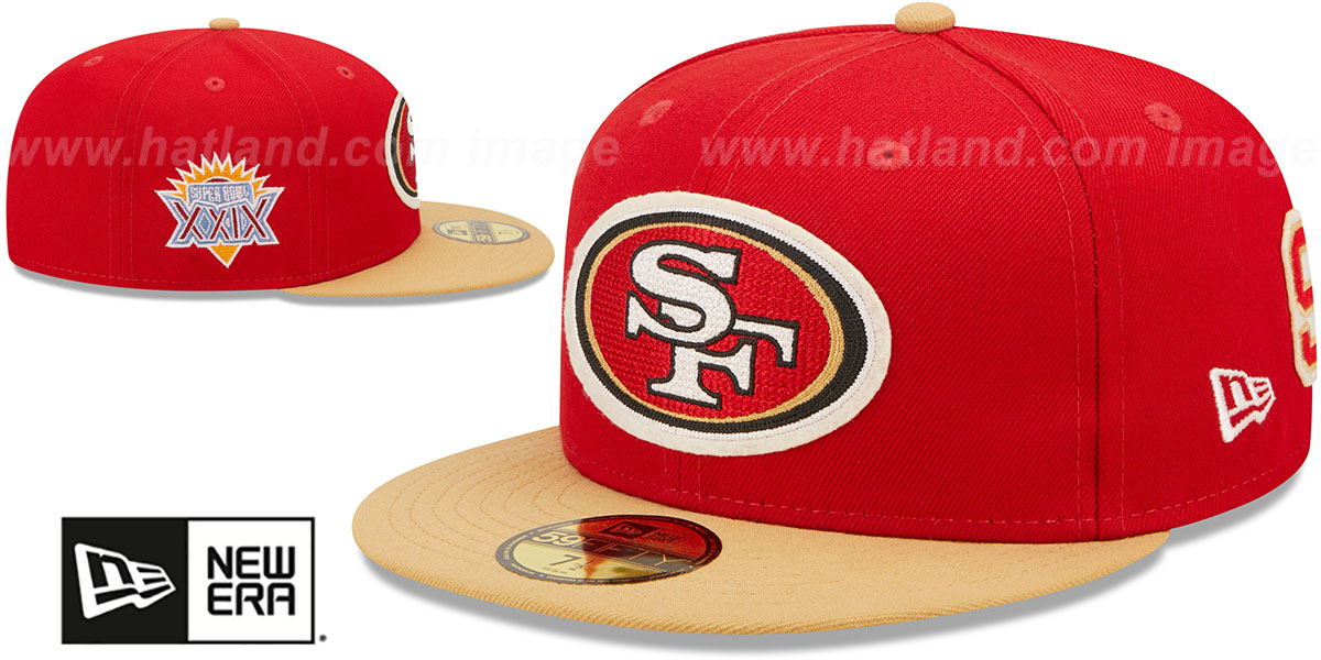 49ers 'LETTERMAN SIDE-PATCH' Fitted Hat by New Era