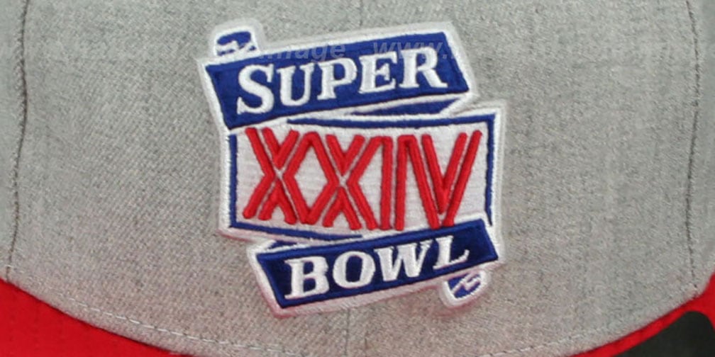 49ers 'SUPER BOWL XXIV SNAPBACK' Grey-Red Hat by New Era