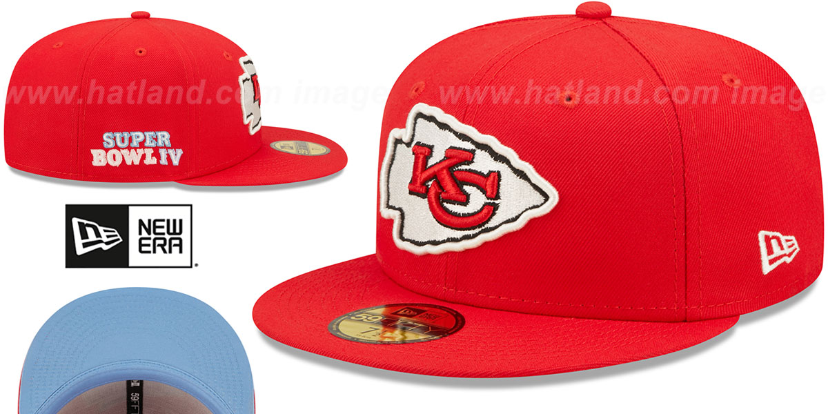 Chiefs SB IV 'POP-SWEAT' Red-Sky Fitted Hat by New Era