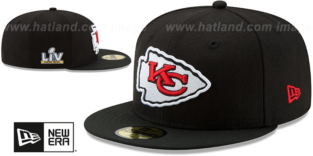 Chiefs 'SUPER BOWL LV TEAM-BASIC' Black Fitted Hat by New Era