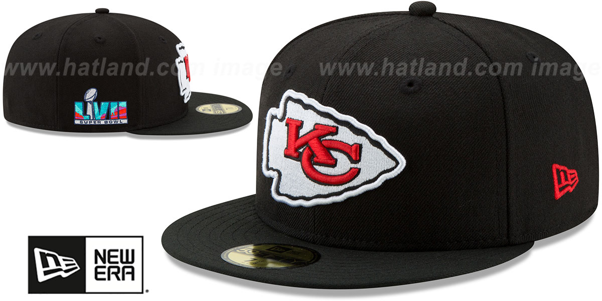 Chiefs 'SUPER BOWL LVII' Black Fitted Hat by New Era