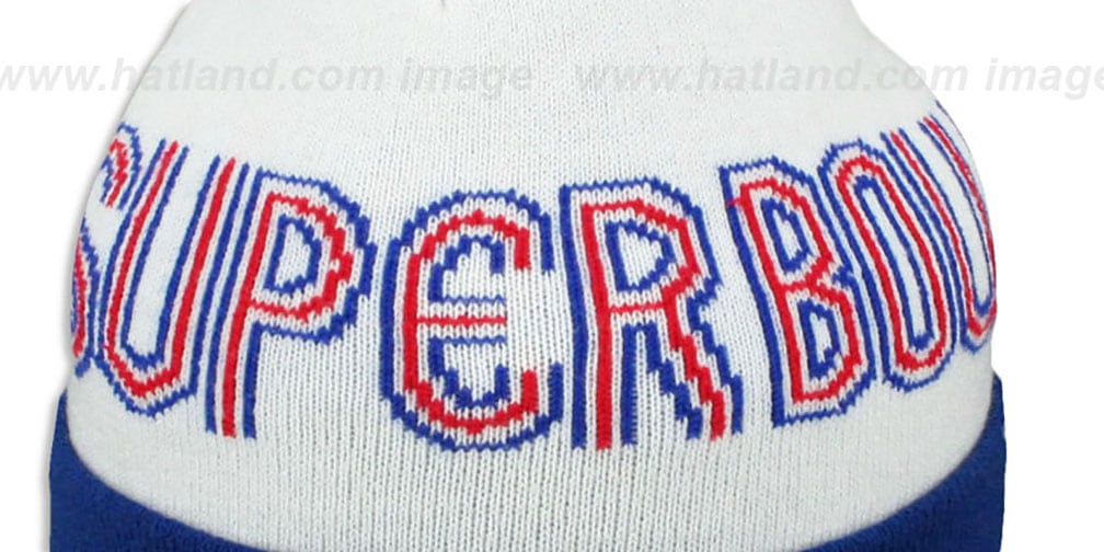 Colts 'SUPER BOWL V' White Knit Beanie Hat by New Era