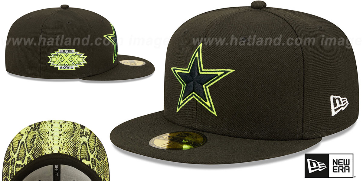 Cowboys 'SB XXX SUMMER POP SIDE-PATCH' Black Fitted Hat by New Era