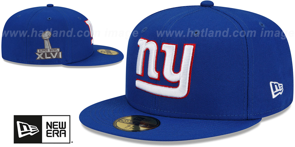 Giants 'SUPER BOWL XLVI SIDE-PATCH' Royal Fitted Hat by New Era