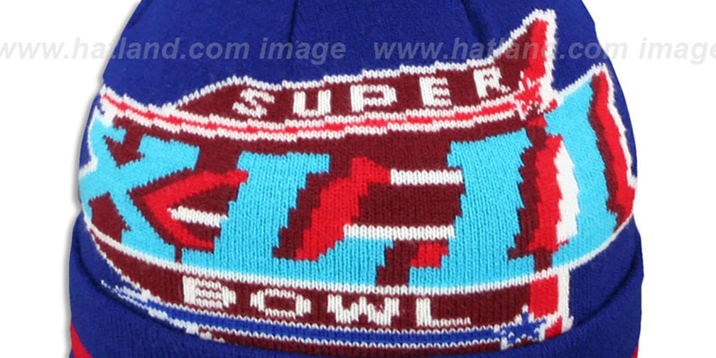 NY Giants 'SUPER BOWL XLII' Royal Knit Beanie Hat by New Era