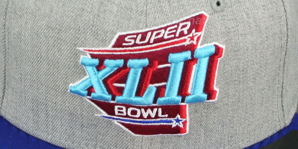 NY Giants 'SUPER BOWL XLII SNAPBACK' Grey-Royal Hat by New Era