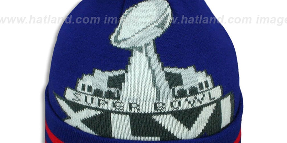 NY Giants 'SUPER BOWL XLVI' Royal Knit Beanie Hat by New Era