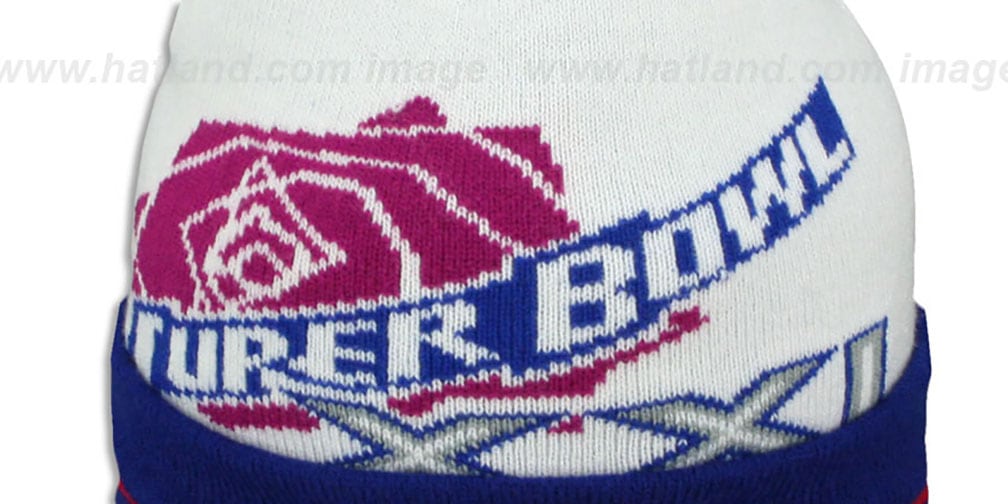 NY Giants 'SUPER BOWL XXI' White Knit Beanie Hat by New Era