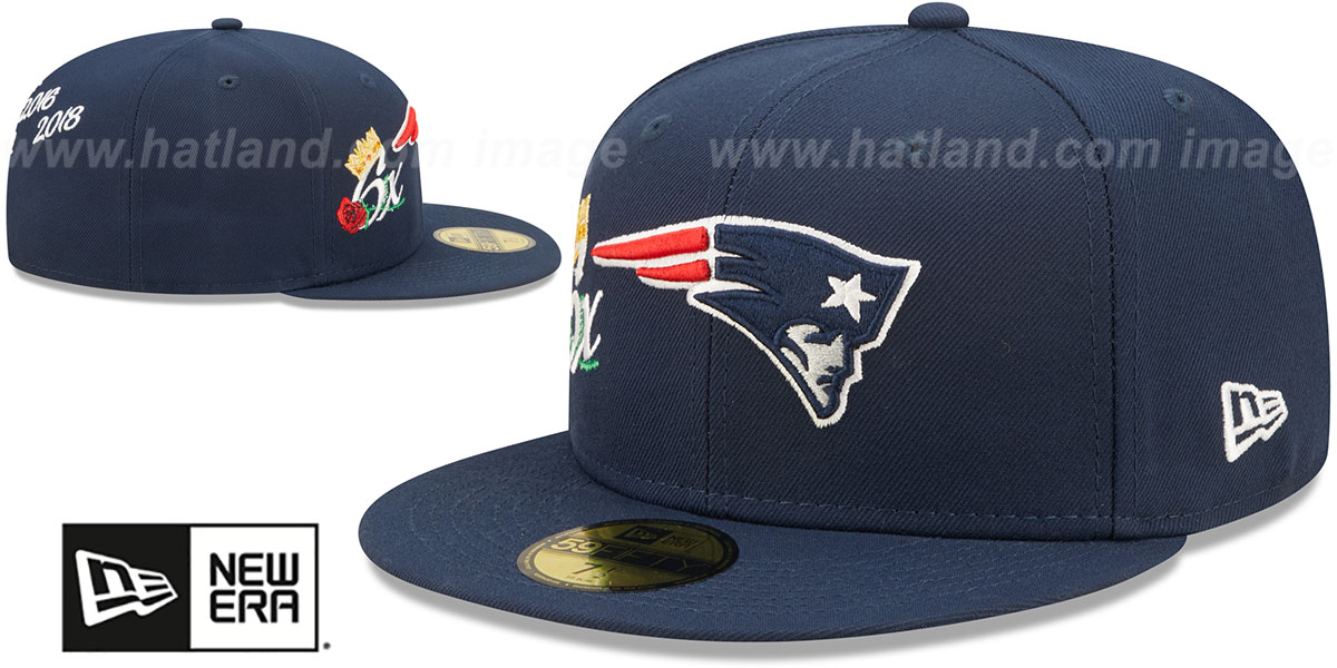 Patriots 'CROWN CHAMPS' Navy Fitted Hat by New Era