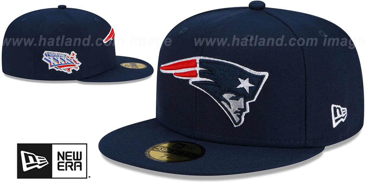 Patriots 'SUPER BOWL XXXVI SIDE-PATCH' Navy Fitted Hat by New Era