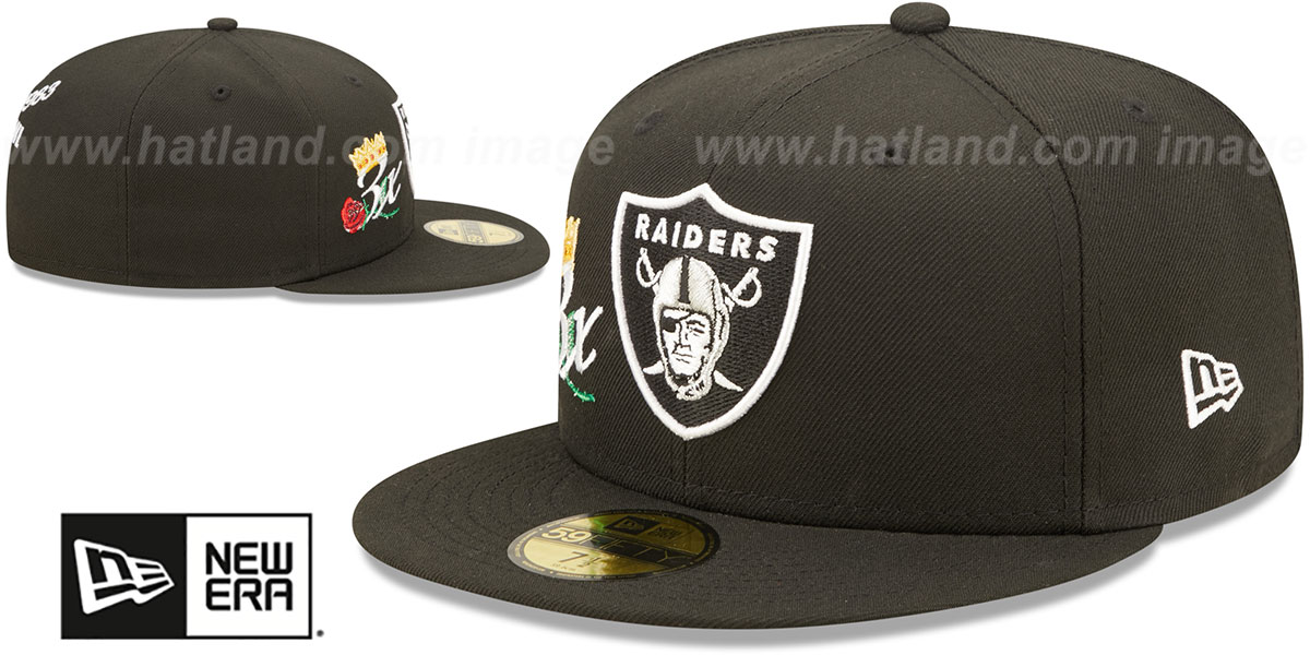 Raiders 'CROWN CHAMPS' Black Fitted Hat by New Era