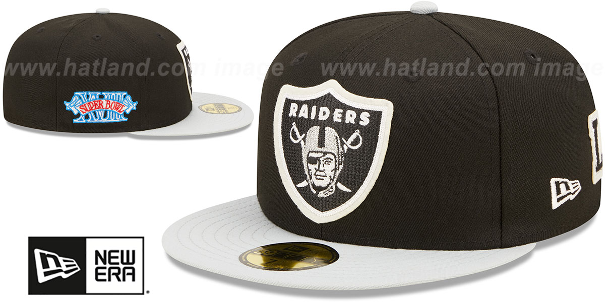 Raiders 'LETTERMAN SIDE-PATCH' Fitted Hat by New Era