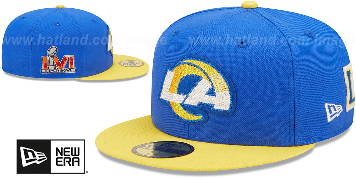 Rams 'LETTERMAN SIDE-PATCH' Fitted Hat by New Era