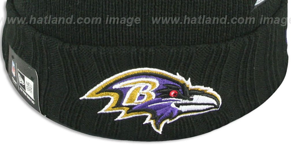 Ravens 'SUPER BOWL PATCHES' Black Knit Beanie Hat by New Era