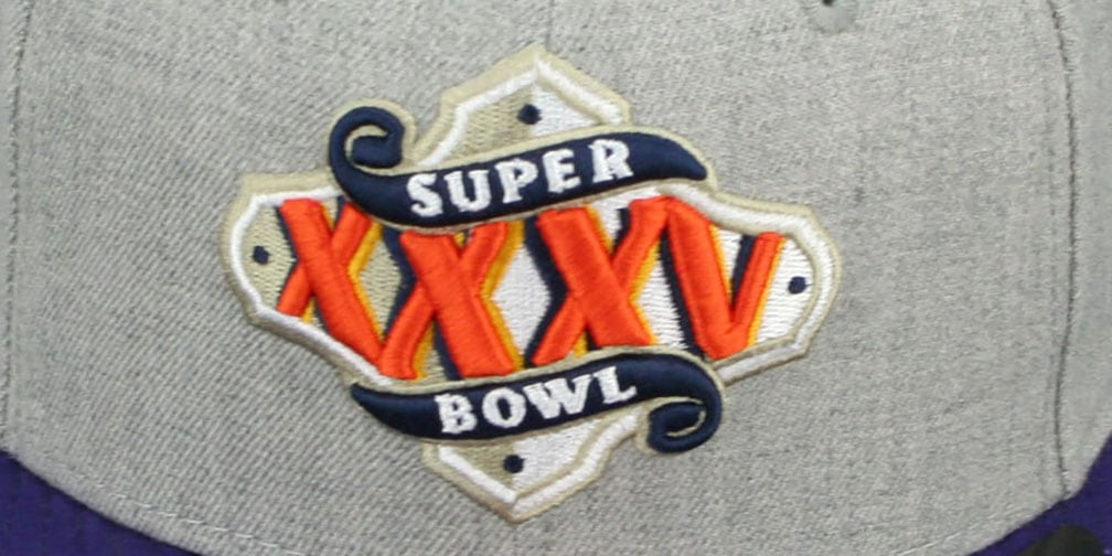 Ravens 'SUPER BOWL XXXV SNAPBACK' Grey-Purple Hat by New Era