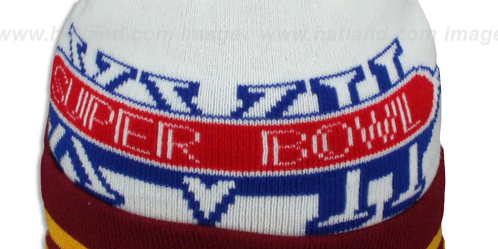 Redskins 'SUPER BOWL XVII' White Knit Beanie Hat by New Era