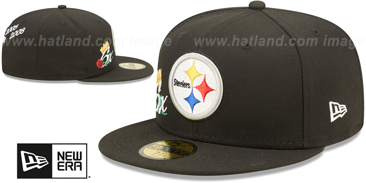 Steelers 'CROWN CHAMPS' Black Fitted Hat by New Era