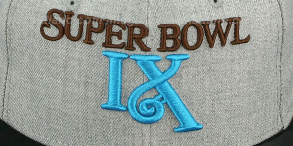 Steelers 'SUPER BOWL IX SNAPBACK' Grey-Black Hat by New Era