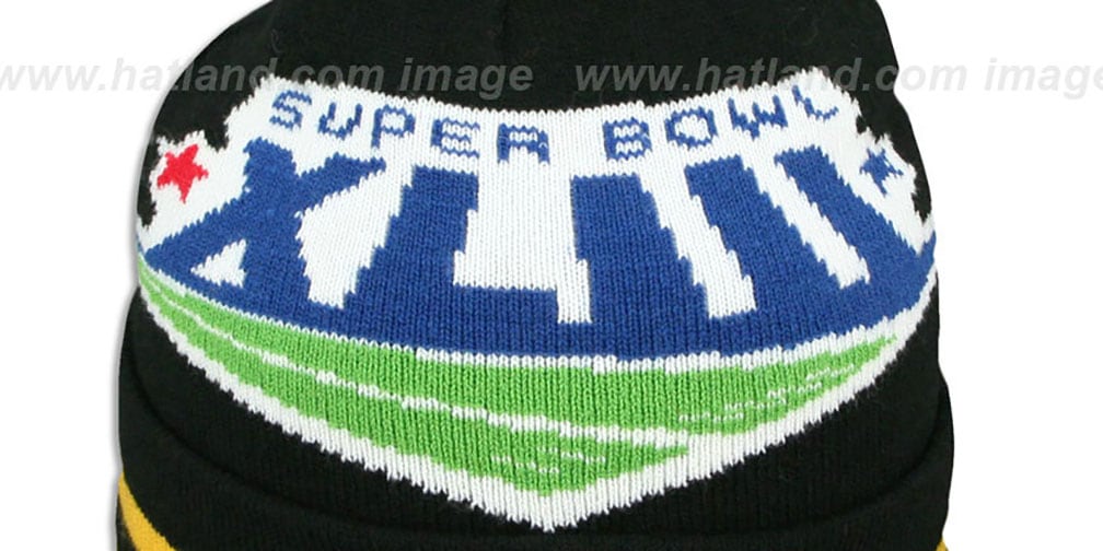 Steelers 'SUPER BOWL XLIII' Black Knit Beanie Hat by New Era