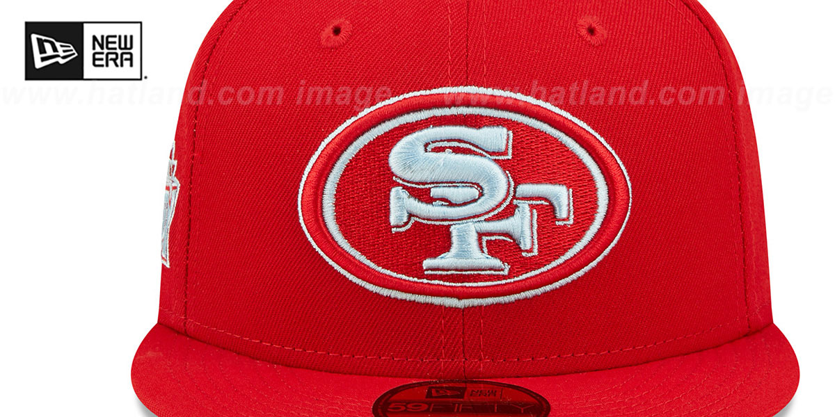 49ers SB XXIX 'CLOUD-UNDER' Red Fitted Hat by New Era
